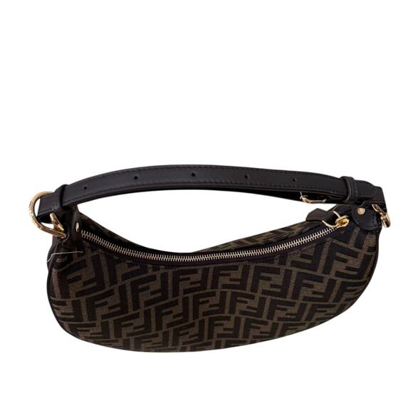 Fendi Fendigraphy Small Brown FF Jacquard Fabric Bag - Picture 3 of 10